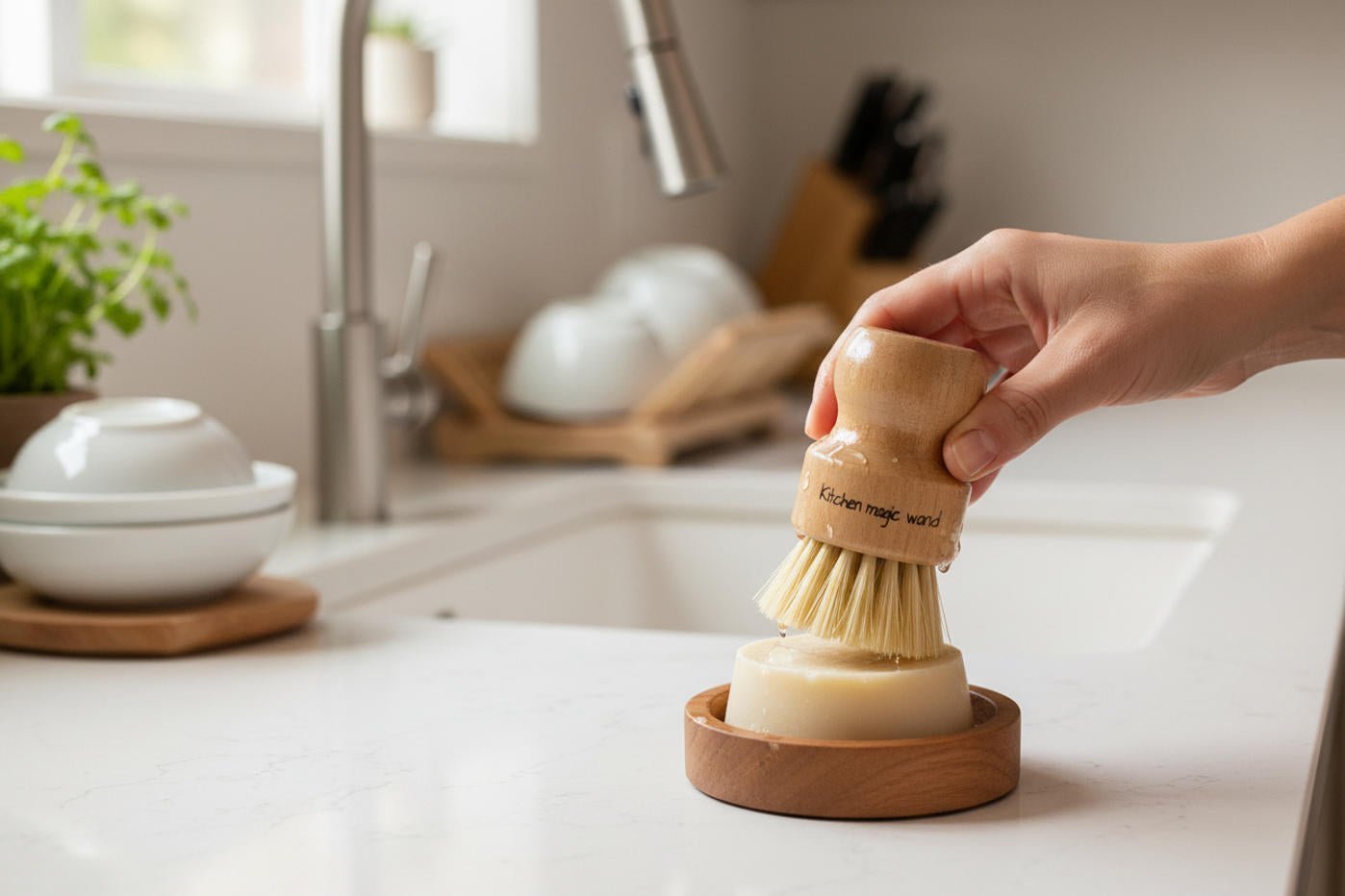 Check out our new wooden ROUND soap dish!