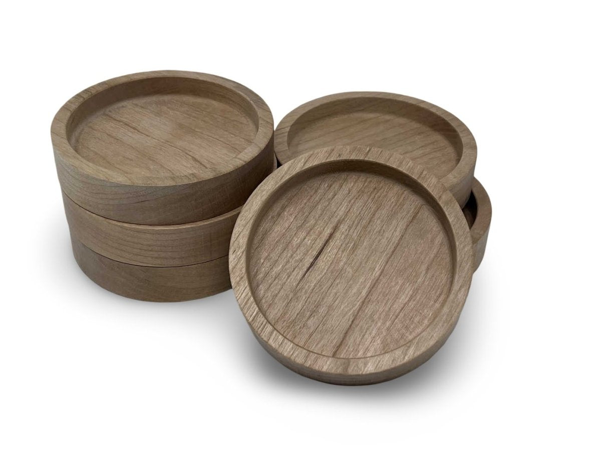 American-Made Round Wood Soap Dish