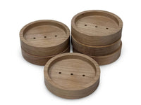 American-Made Round Wood Soap Dish