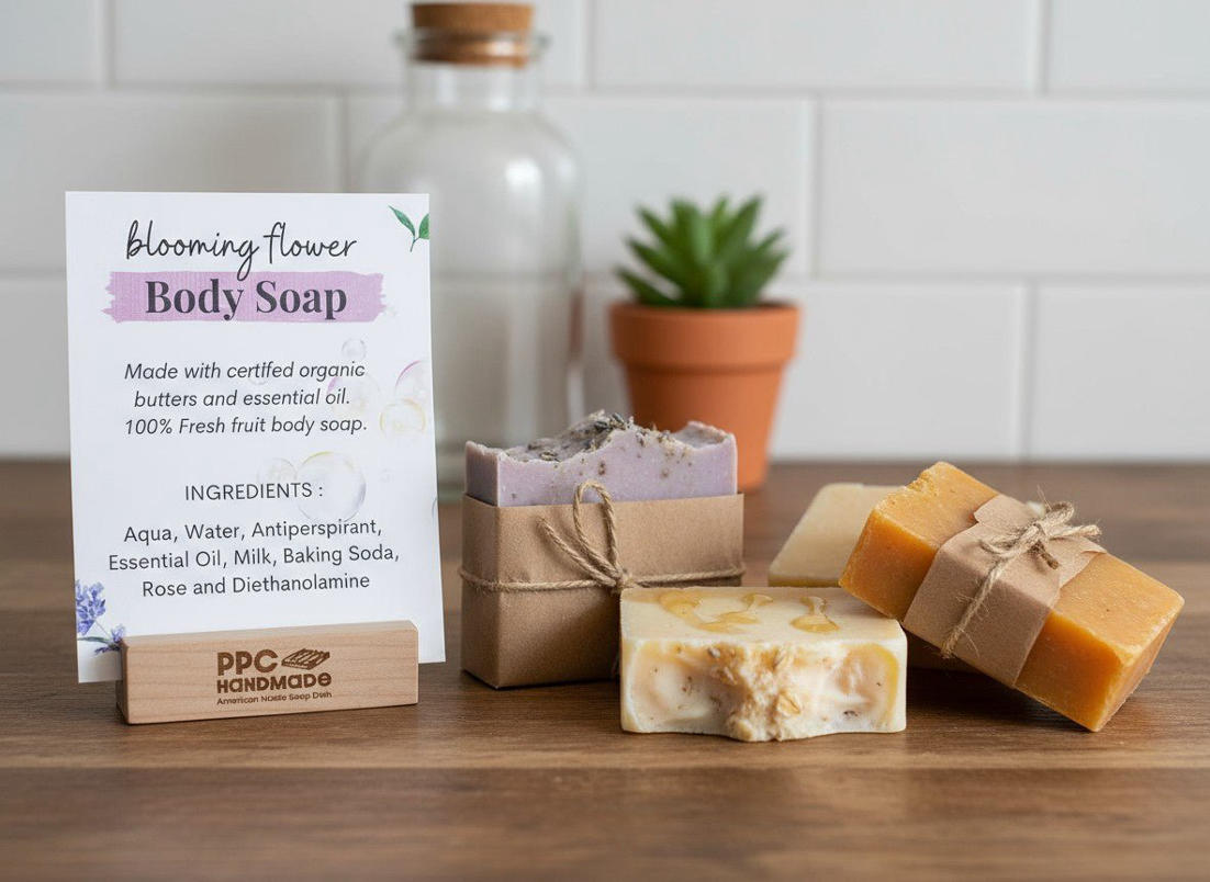 Card holder – Display the Soap Ingredients in this Card Holder next to your soaps - PPC HANDMADE