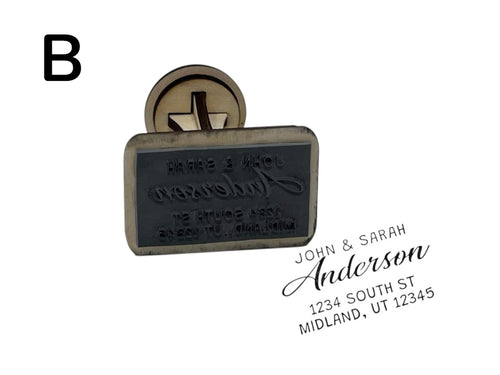 Custom Rubber Stamp Made in USA - PPC HANDMADE - easy way to add your address to envelopes and shipping documents