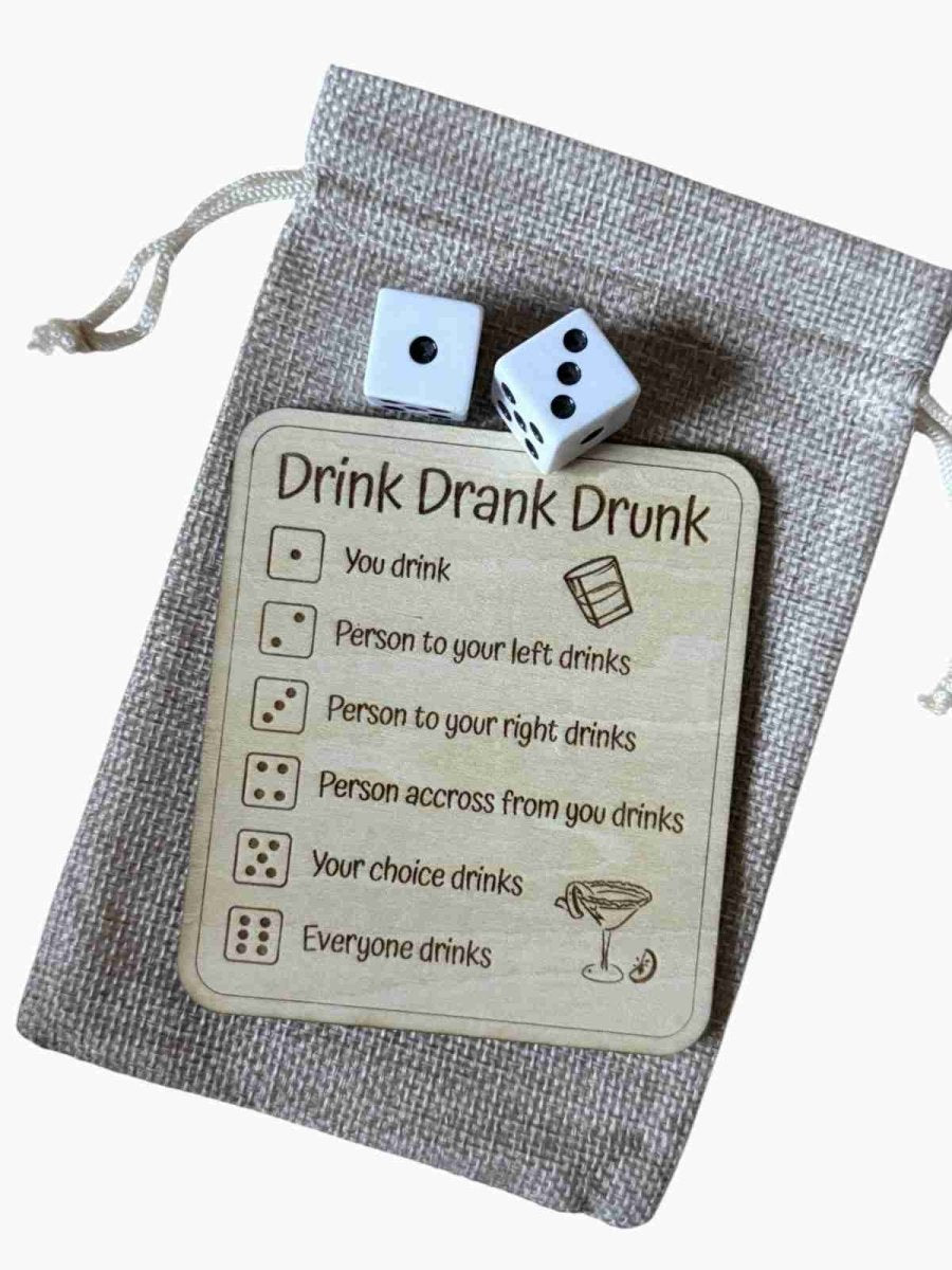 Drink Drank Drunk Dice Game - PPC HANDMADE