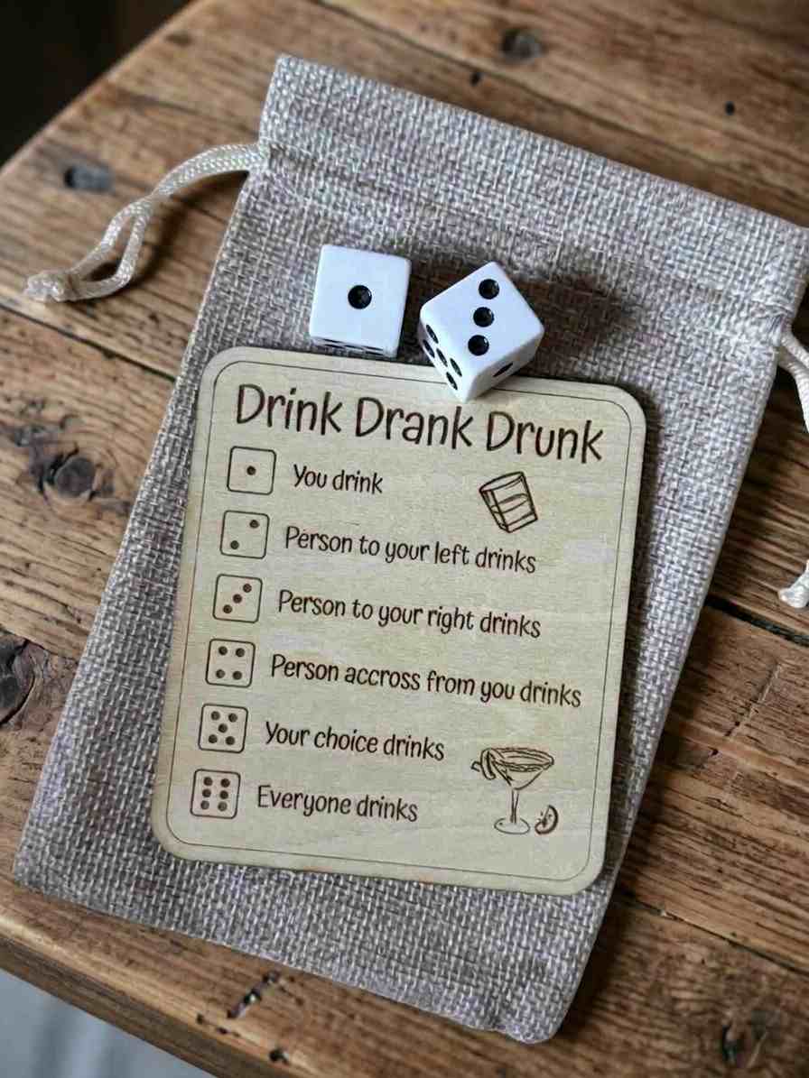 Drink Drank Drunk Dice Game - PPC HANDMADE
