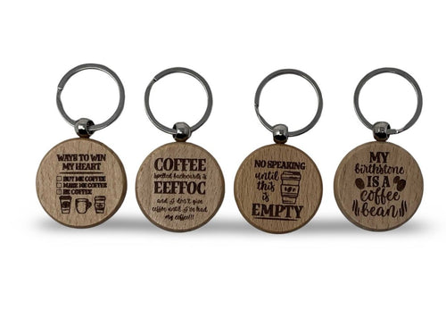 American made custom wood engraved key chain by PPC Handmade