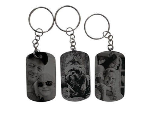 Engraved Photo Dog Tag - PPC HANDMADE - Custom engraved in USA with your photos
