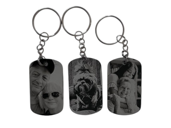 Engraved Photo Dog Tag - PPC HANDMADE - Custom engraved in USA with your photos