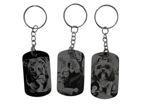 Engraved Photo Dog Tag - PPC HANDMADE - Custom engraved in USA with your photos