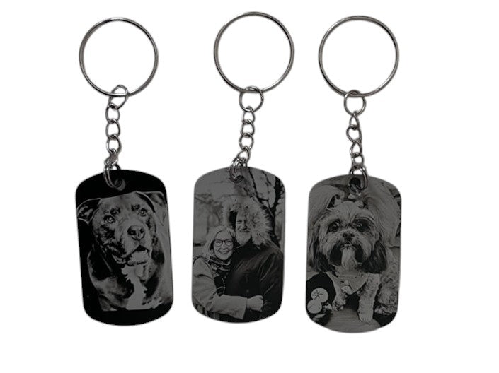 Engraved Photo Dog Tag - PPC HANDMADE - Custom engraved in USA with your photos