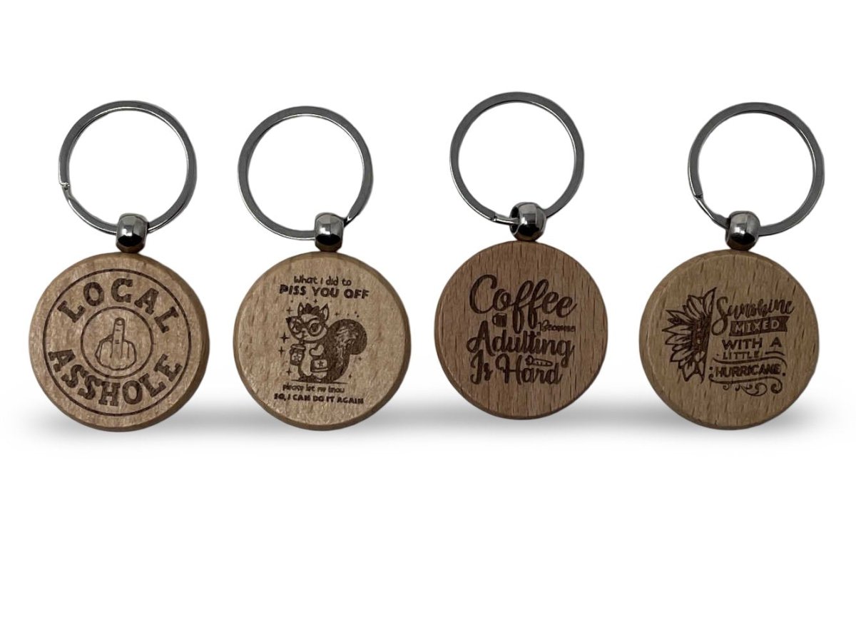Fun Custom Engraved Key Wood Chain - PPC HANDMADE
