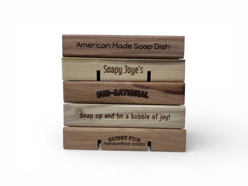 Engrave Soap Dish With Your Business Name to sell with your handmade soap bar to extend the life of the bar soap