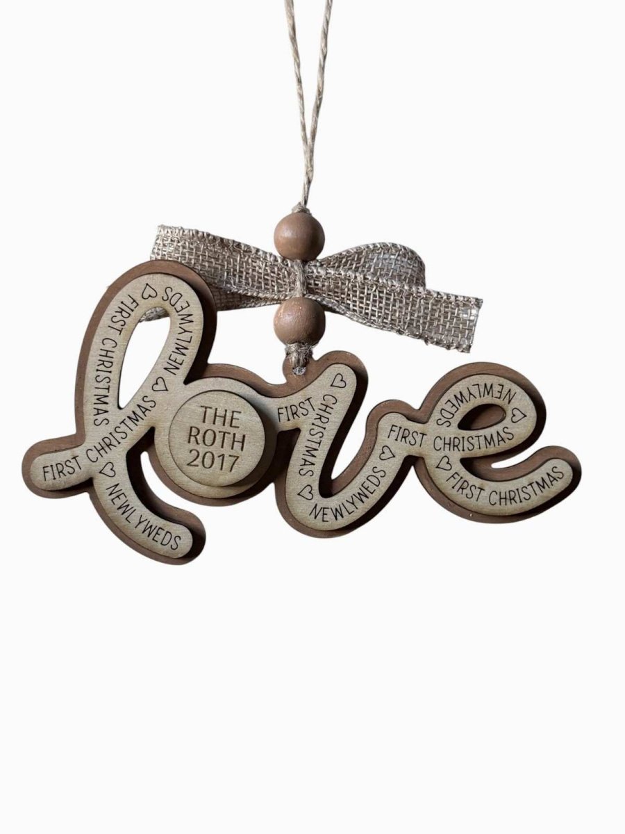 Handmade Engraved Love Ornament - PPC HANDMADE