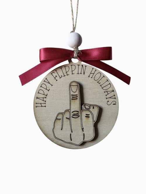 Happy Flippin Holidays Ornament - PPC HANDMADE