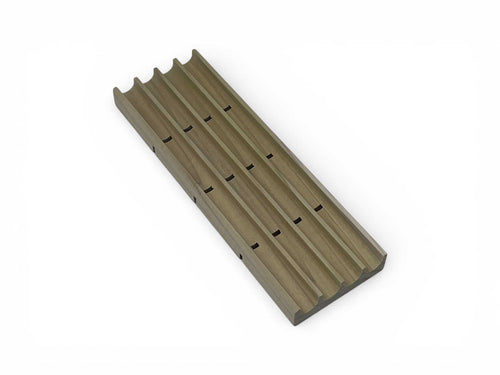 Long Poplar Wood Soap Dish with multiple drains that holds more soaps than a standard soap dish - Made in USA by PPC Handmade