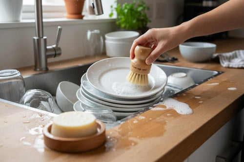 Handcrafted round wooden soap dish made in Michigan by PPC Handmade