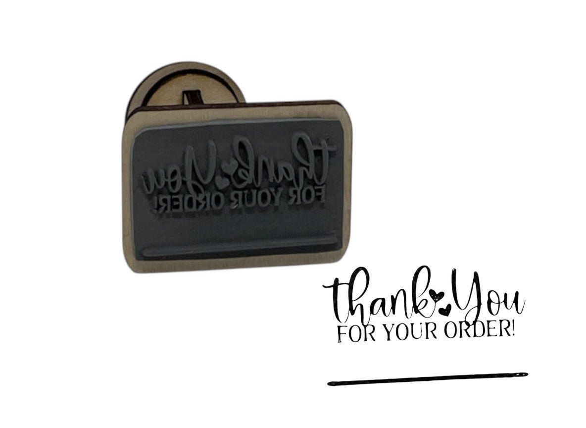 Custom Rubber Stamp Made in USA - PPC HANDMADE - stamp for shipping boxes and packaging slips to add a little thank you