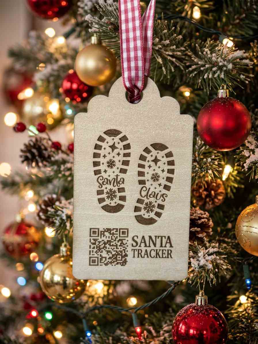 Santa Tracker Ornament - PPC HANDMADE