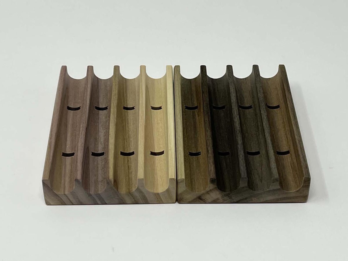 Draining soap saver Wholesale Rainbow wood Soap Dishes with drains and beautiful rainbow colors made in USA by PPC Handmade